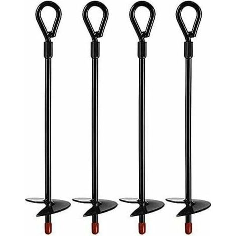 Bodenanker, Hochleistungs-Bodenanker für 5-Zoll-Erdbohrer, Bodenanker-Sets für Zelte, Markisen, Unterstände, Tr (1/4)