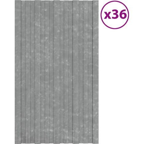 Panneau de toiture 36 pcs Argenté 80 x 45 cm Acier galvanisé (1/5)