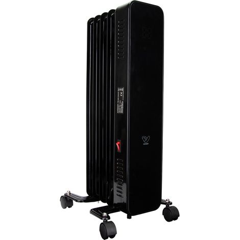 Radiateur mobile bain d'huile CosyOil 1000W - façade verre trempé - Voltman (1/5)