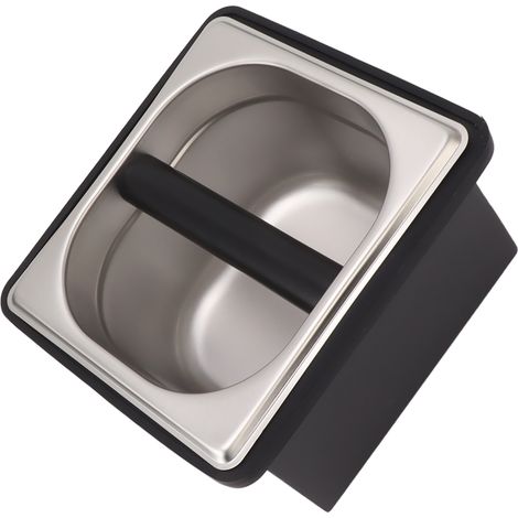 Boîte à café en caoutchouc avec récipient à moudre amovible en acier inoxydable pour café/bar (1/5)