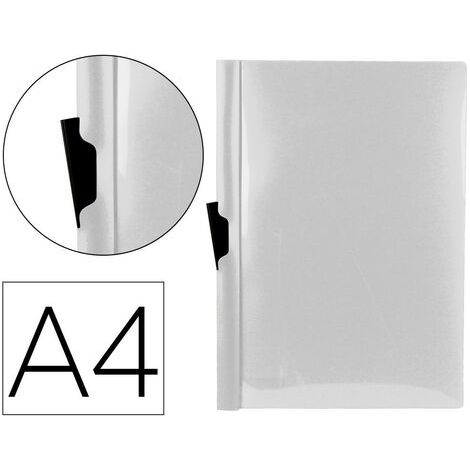 Carpeta liderpapel dossier pinza lateral polipropileno din a4 transparente 60 hojas pinza deslizante