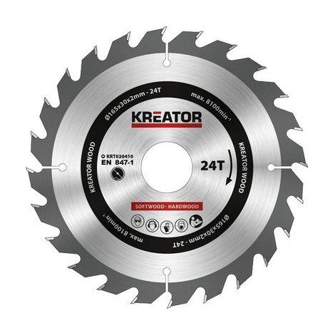 LAMA CIRCOLARE X LEGNO KREATOR  MM 165X30 DENTI 24