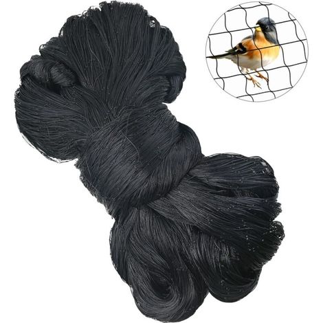 Filet anti-oiseaux 10m x 10m Noir Filet Anti-Oiseaux Filet de Volière Filet de Protection Jardin Bassin Robuste filet de protection (1/5)