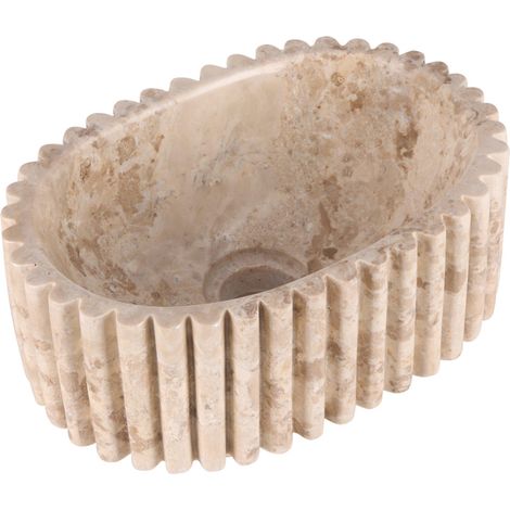 Differnz Ribba vasque - 30x20x12cm - marbre - beige