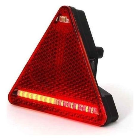 Feu arrière gauche triangulaire à LED 6 fonctions avec antibrouillard pour remorque (1/2)