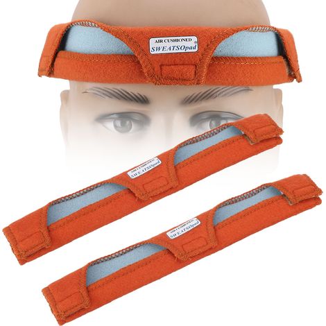 Ej.Life 2PCS Hut Schweißband Schweißband Set Schweißen Schutzhelm schweißabsorbierendes Wattepad Baumwolle Waschbar Wiederverwendbarer Schutzhelm Schweißband zum Schweißen von Schutzhelmen (1/5)