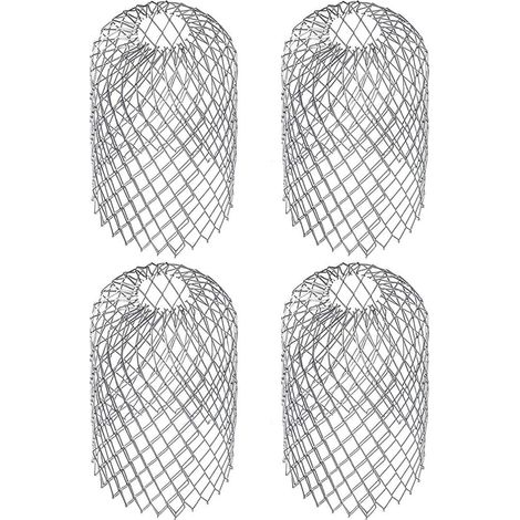 4 pcs Filtres de Gouttière,Feuille Cache Gouttière Gouttière en Métal Tamis Grille Protection Gouttiere Protège-gouttières en Métal pour Maison, Avant-toit, Fossé, Égout (1/5)