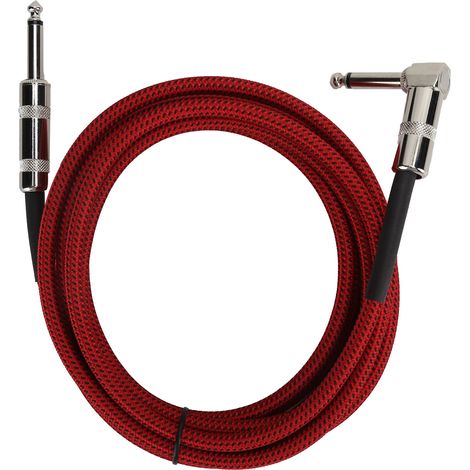 Câble Instrument Guitare Électrique 6.35mm JORINDO 3m Rouge - Cordon Jack 1/4" pour Ampli