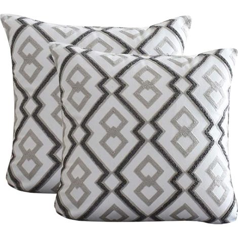 100% cotton pillowcases, soft classic embroidery. Decorative square vintage retro cushion cover for living room, sofa, bedroom (45.7 x 45.7 cm) (1/5)