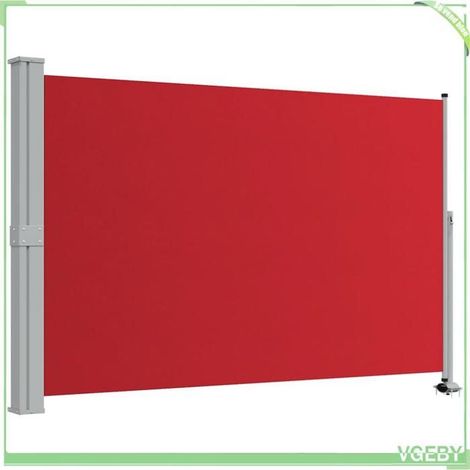 Store latéral rétractable de patio - FAFEICY - 48351 - Rouge - 160x300 cm - Manuel (1/5)