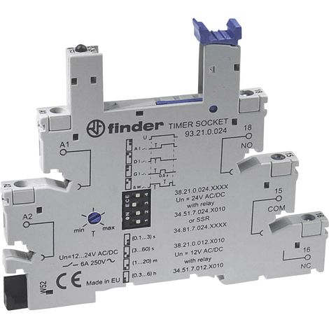 Finder 93.21.0.024 Relaissockel    (L x B x H) 75.6 x 6.2 x 87.9 mm  1 St.