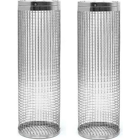[RM]2 Paniers à griller à roulettes - Le meilleur panier à griller jamais conçu, grille ronde en acier inoxydable - FK1 (1/5)