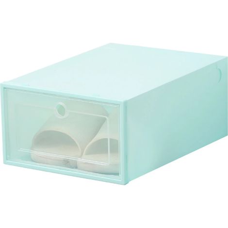 Boîte de rangement à chaussures avec ouverture frontale transparente, boîtes à chaussures empilables pour l'organisation de la maison, boîtes de rangement à chaussures en plastique transparent et anti (1/5)