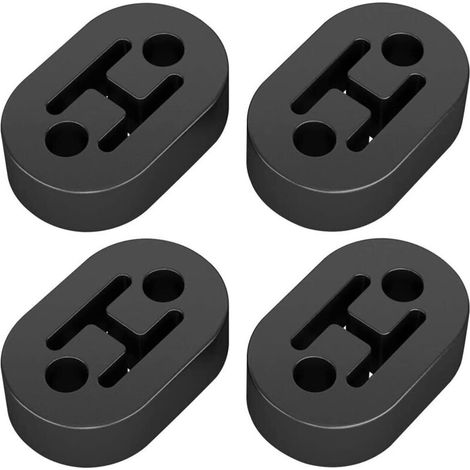 4Pcs cintre d'échappement universel à 2 trous,diamètre du trou 12mm,support de silencieux d'isolation d'échappement de voiture,support de support de silencieux,caoutchouc haute densité (1/5)