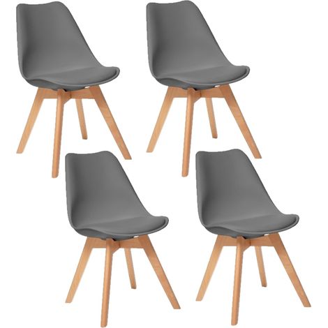 Lot de 4 Chaises design scandinave Baya (1/3)