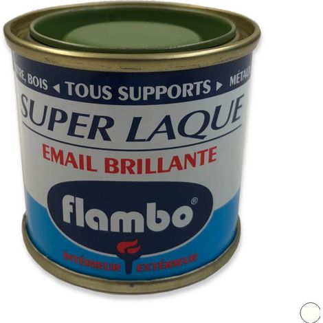 Laque Flambo 50ml blanc – Peinture glycérophtalique à séchage rapide – Haut pouvoir couvrant – Aspect brillant pour intérieur et extérieur – Avel