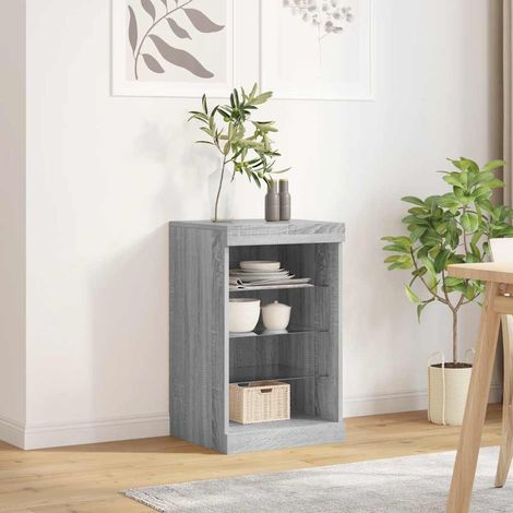 Sideboard with LED Lights Grey Sonoma 41x37x67 cm vidaXL (1/5)