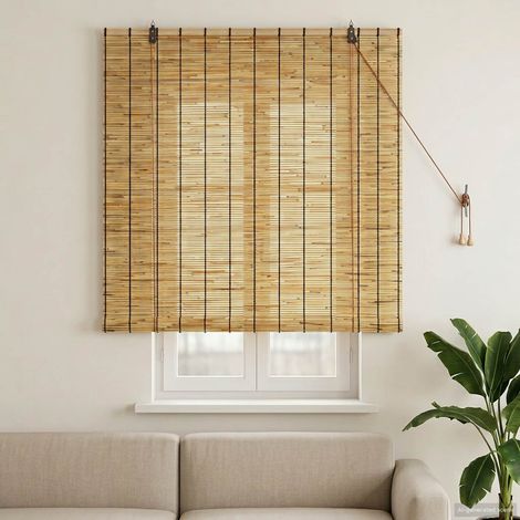 vidaXL Store enrouleur Naturel 120 x 160 cm Roseau (1/5)