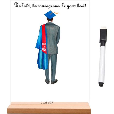 Plaque Acrylique - Personnalisable - Effaçable - Pour Décoration Bureau - Diplôme - 21 x 15 cm - Avec Support Bois - 1 Pièce (1/4)