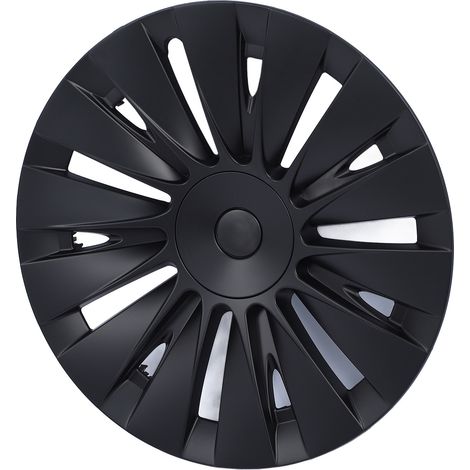 4 enjoliveurs de roue 19 pouces noirs mats sport style cache jante compatible Tesla Model Y 2020-2023 (1/5)