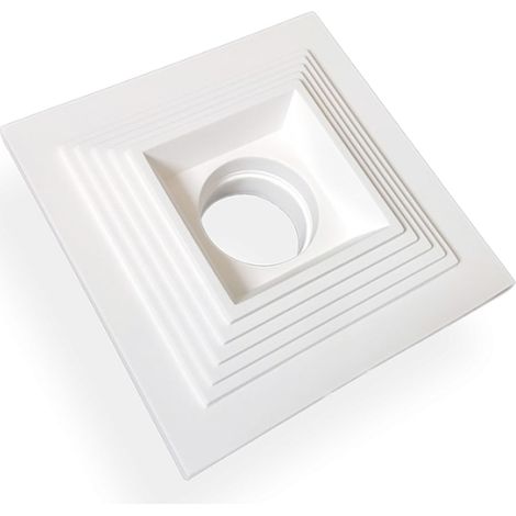 Portafaretto da Incasso in Gesso a Scomparsa Quadrato, Compatibile con Lampadine GU10, Foro Incasso 125x125mm, Design Moderno per Illuminazione Interni