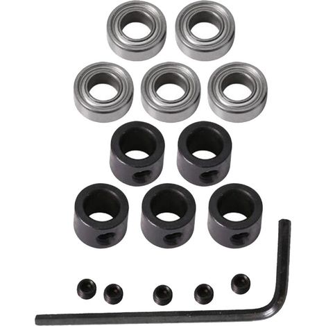 Accessoire De Roulements De Dessus Et De Tige De Routeur, 5 Pièces, Intérieur 6.35mm Extérieur 12.7mm (1/5)