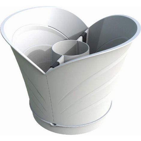 1CF VASO TULIPANO SET 2 VASI Col. Bianco cm. 34,5x19x30 h (1/2)