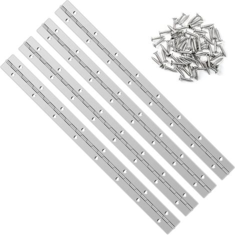Irovami Charnière piano inox – lot 4, 40x3 cm, meubles/bateaux/bois (1/5)