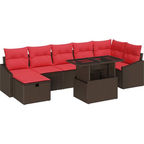 Set Divano da Giardino 8 pz polyrattan vidaXL (1/5)