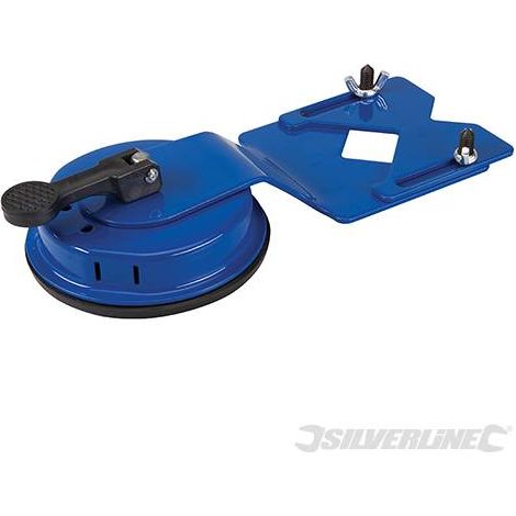 Maschera di trapanatura regolabile per piastrelle e guida per sega a tazza 120 mm silverline