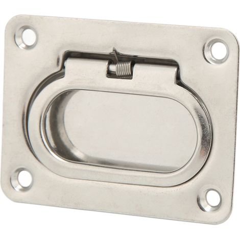 Poignée de tirage encastrée pour bateau 76x57mm, acier inoxydable 304 poli miroir, pour trappe de yacht et camping-car (1/5)