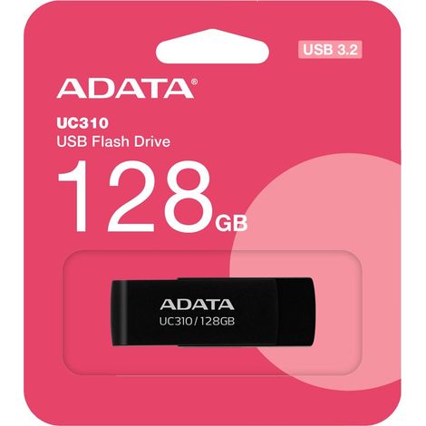 Clé USB ADATA UC310 128 Go noire avec interface USB 3.2 Gen1