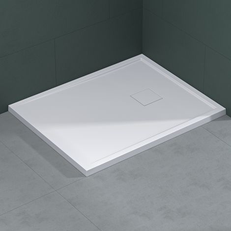 Mai & Mai Receveur de Douche 80x100 Bac à Douche Blanc en Résine Géo8 (1/5)
