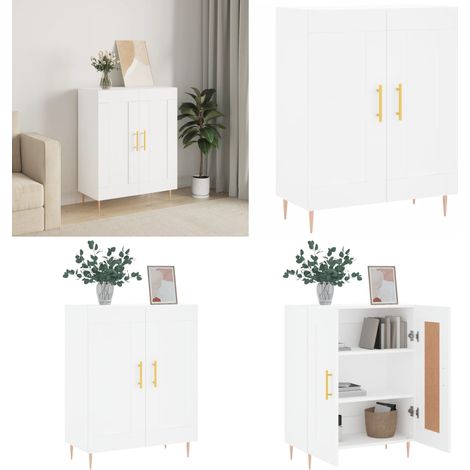 Sideboard Weiß 69,5x34x90 cm Holzwerkstoff - Schreibtisch - Wohnzimmermöbel - Sideboard - Regal - Holzmöbel - Home & Living (1/5)