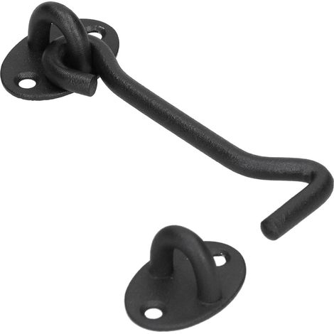 Scheunentorschloss aus Edelstahl, Schiebetürriegel-Set, Beschlagzubehör, Schwarz (1/5)