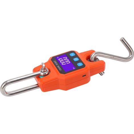 Balance suspendue numérique avec écran rétroéclairé, portée 300 kg, outil de pesage pour entrepôt, orange (1/5)