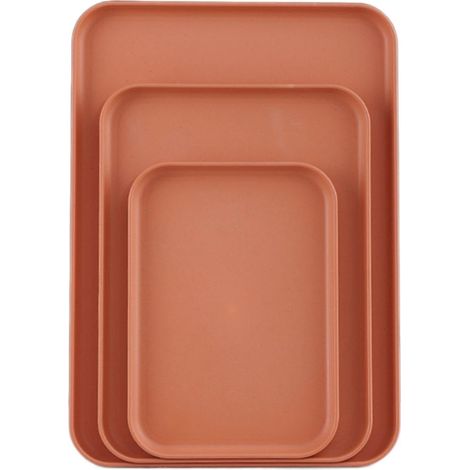 Plateau De Service - En Plastique Alimentaire - Antidéformable Et Résistant Aux Chocs - Pour Maison Restaurant Ou Buffet - Taille Moyenne 31 X 22 5 Cm - 1 Pièce (1/5)