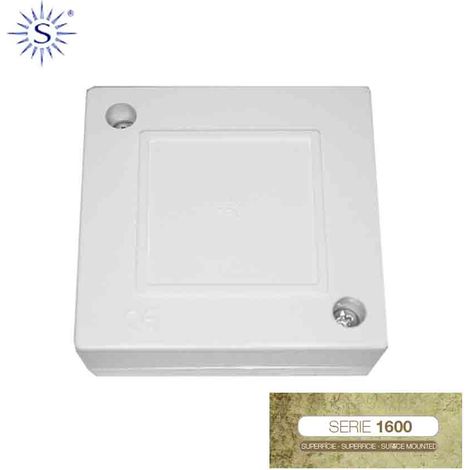 Scatola di derivazione quadrata da superficie per derivazioni IP20 65x65x35mm per minicanali fino a 10x22mm in plastica colorata