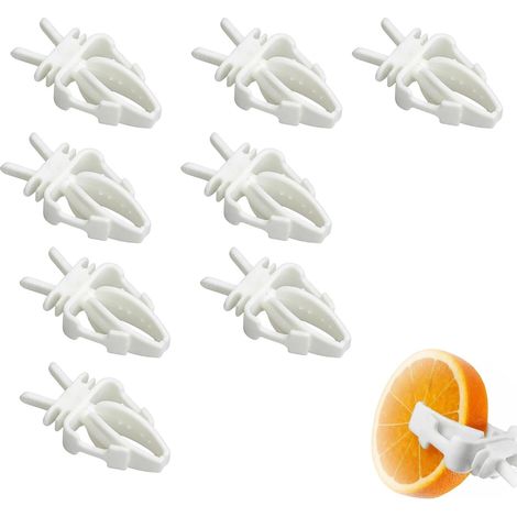 Pinza para huesos de sepia de 8 piezas para pájaros: soporte para huesos de sepia y pinza para comida de jaula, accesorio ligero de PP para jaula de pájaros para periquitos, cacatúas y canarios. (1/5)