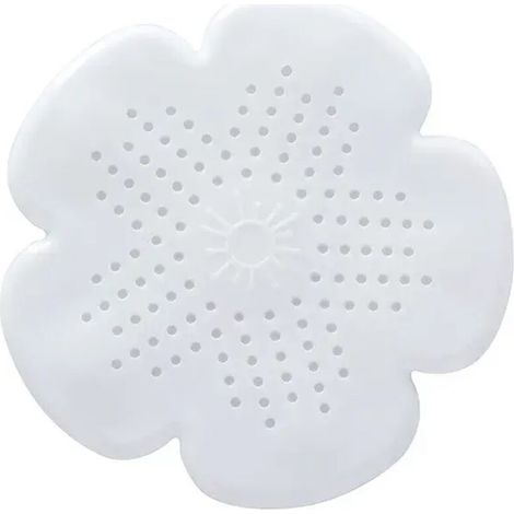 1 Pack Silicone Cuisine Évier Crépine Douche Vidange Barrette Barrette Baignoire Protecteur Vidange Couverture pour Plancher Blanchisserie Blanc (1/3)