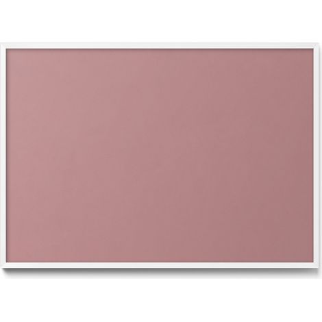 Tableau Magnétique en Métal Tableau pour Magnet - Motif Couleur rose pastel - Minimaliste - Cadre Blanc - 100x70 cm - Plaque Magnétique