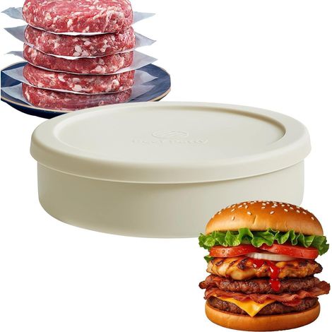 Boîte de Conservation pour Pâtons de Burger Boîte de Conservation Emballage Alimentaire Sans BPA pour Appartement、Camping、Pique-nique、Préparation de Repas、Sa (1/5)