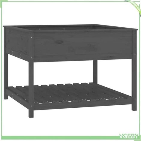 Jardinière et étagère - FAFEICY - 823803 - Bois de pin massif - Étagère intégrée - 111,5x111,5x81 cm (1/5)