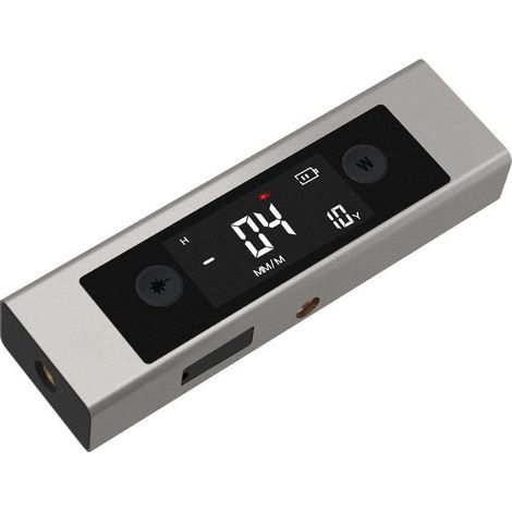 Inclinomètre numérique, niveau à bulle laser double, boîte de niveau à double axe avec double écran LCD, interface de type C pour le travail du bois, la construction, la décoration et le bricolage. (1/4)