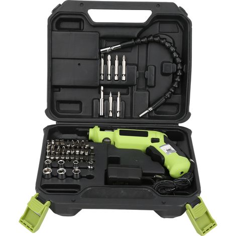 Kit de perceuse sans fil avec visseuse électrique LED, type pistolet, rechargeable, batterie 1500 mAh, prise britannique, 220 V CA. (1/5)