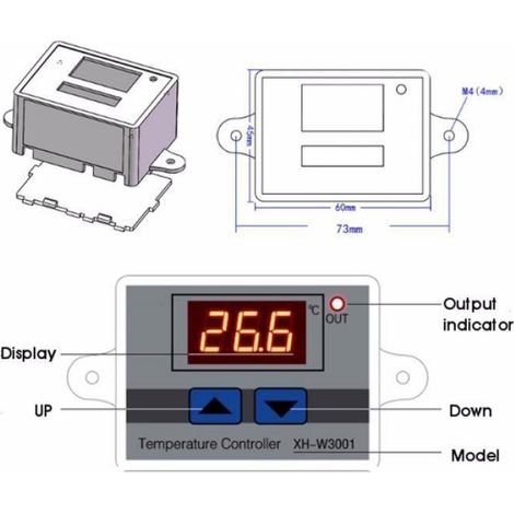 Thermostat Température Numérique Contrôleur Régulateur + Sonde (1/4)
