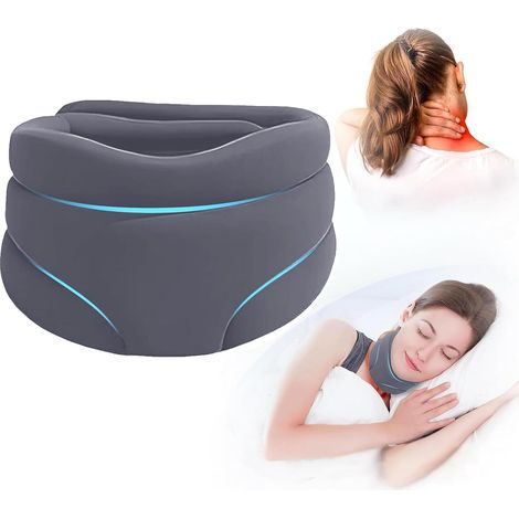 Collier Cervical,Réglable Minerve,Minerve Cervicale Hommes Femmes,Une Atténuation Efficace Cervicales Douloureuses,Travailler,Dormir Pour Corriger la...