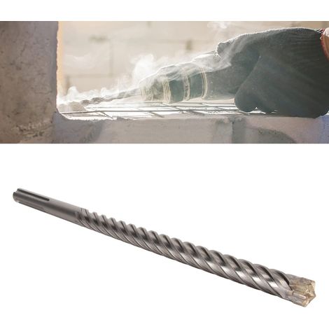 Foret à percussion à 6 cannelures, foret en carbure, jeu de forets pour perceuse à percussion électrique, foret pour marteau perforateur adapté à la brique, à la pierre et au béton. (1/5)