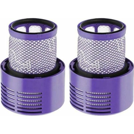 Lot De 2 Filtre Lavable Pour Aspirateur Dyson Série V10 Sv12 Avec Une Brosse De Nettoyage Et Chiffon, Filtre De Rechange Dyson Pour Série V12 Sv12, Remplacement Dy-969082-01 (1/4)