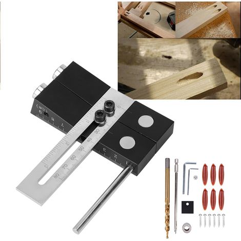 Doppelloch-Verstellbarer Stanzpositionierer aus Aluminiumlegierung für Holzbearbeitungs- und Schreinerarbeiten (1/5)